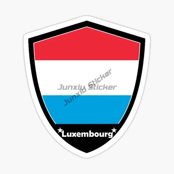 Luxembourg Map Flag Ellipse Code Flag Car Sticker Motorcycle Truck Camper Wall Bicycle Accessories Vinyl Self Adhesive Decals