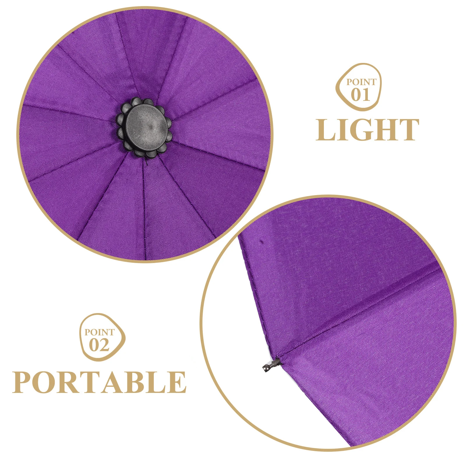 

23-Inch Purple Automatic Folding Umbrella Windproof Uv Protection Double Canopy Heavy Duty Travel Rain For On-The-Go