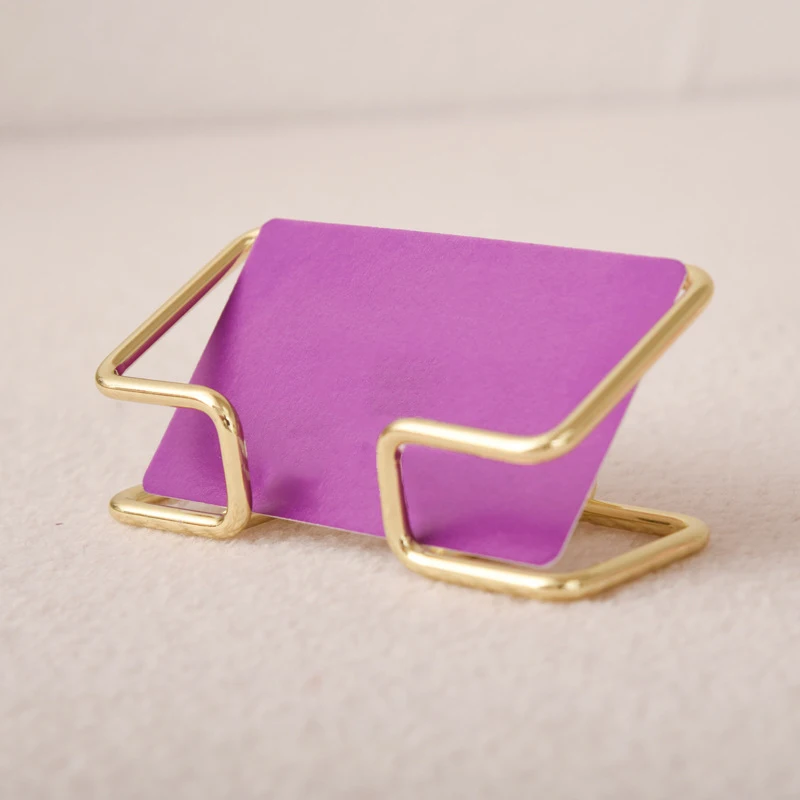 Bview Art منظم عرض الأزياء البسيط صندوق البطاقات خط الحديد حامل بطاقة الأعمال حامل بطاقة العمل المعدنية الإبداعية #4