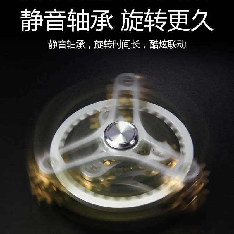 New Updated Metal EDC Spinner Gear Fidget Spinner Manual Spinner Toy Gift for Kids Teenagers Stress Relief Toy Gift Direct Sales