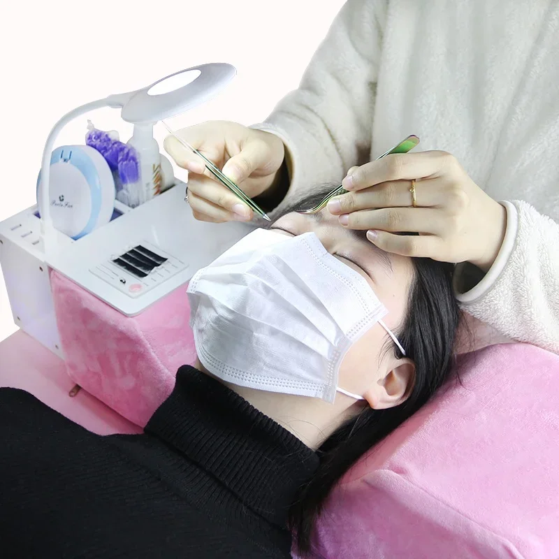 1PC Eyelash Extension Pillow Cover Flanner Grafting Eyelashes Pillowcase Replacement Cover with Zipper Lash Extension Pillowcase