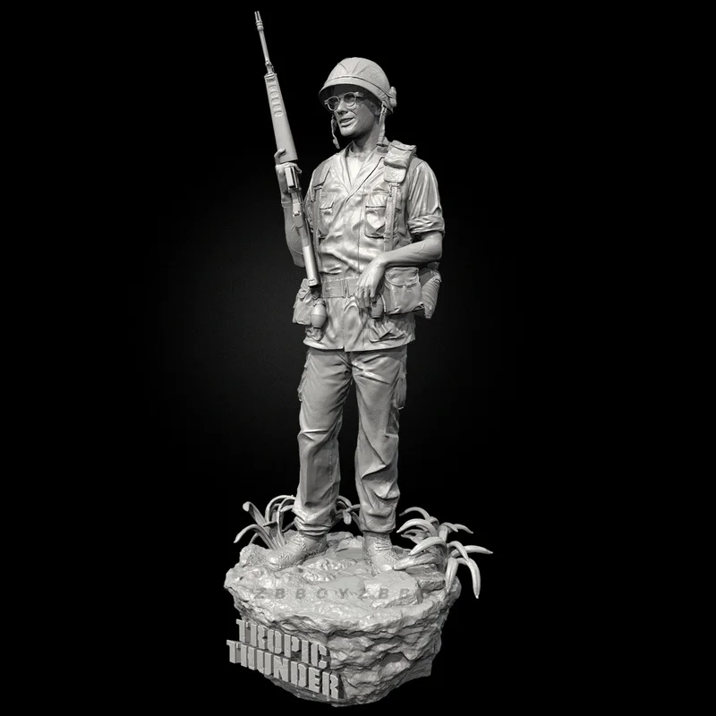 

50mm 75mm 90mm Resin Model Figure Glasses Us Military Gk Micro Miniature 3d Printed White Model Toy Unassembled And Unpainted