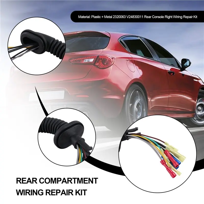 Kabelreparaturset für die rechte Heckklappe des Kofferraums für Alfa Romeo Giulietta – enthält die Teile 2320063 V24830011 – Detail 7