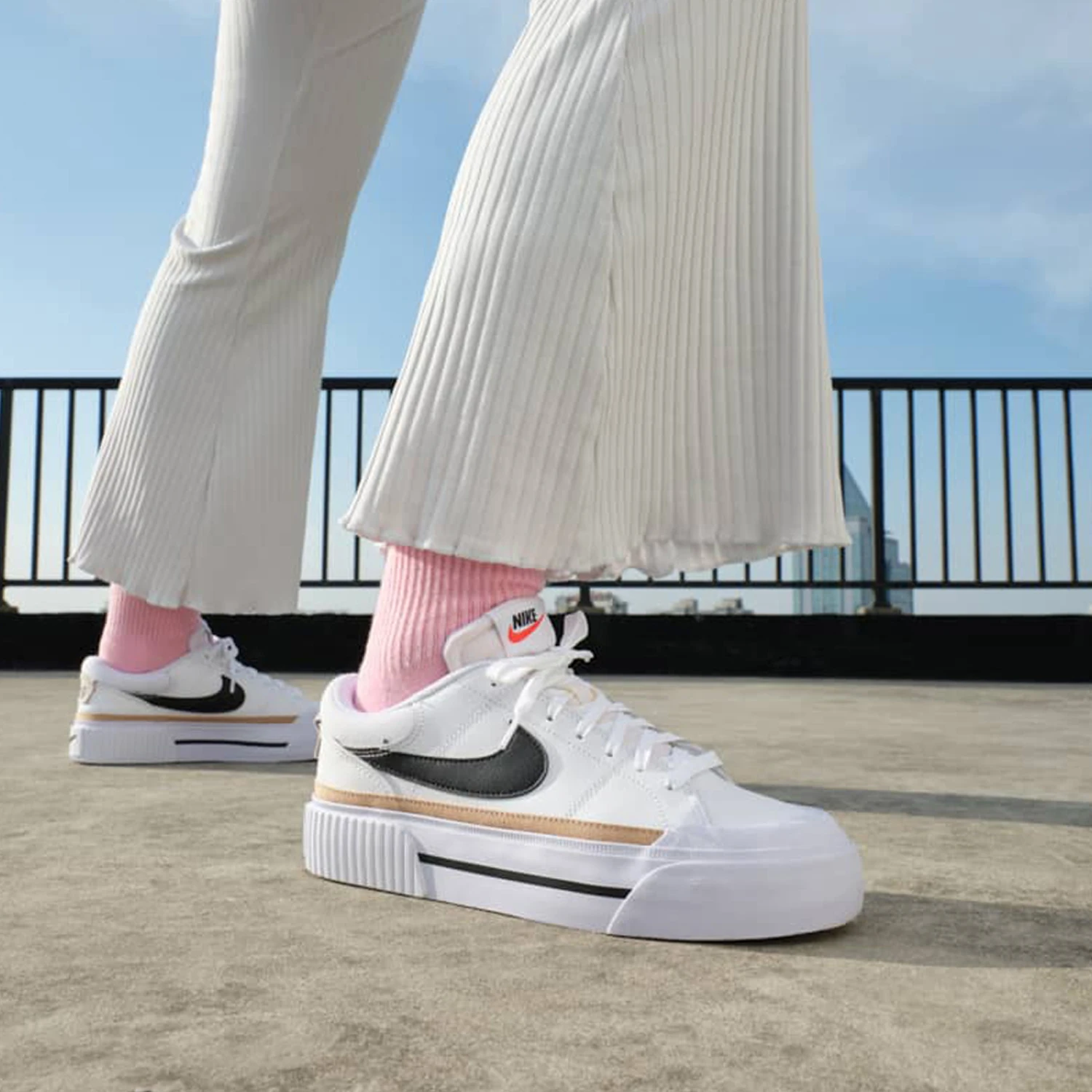 

Nike Official Genuine COURT LEGACY Women's Thick Sole Wear-resistant Low-top Sneakers DM7590-104