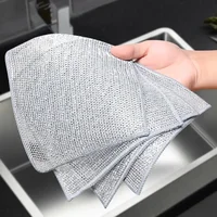 80/1pcs Magic Cleaning Cloth Thickened Double -sided Metal Steel Wire Rags Kitchen Dish Pot Washdishing Cloths Towel Clean Tools 3