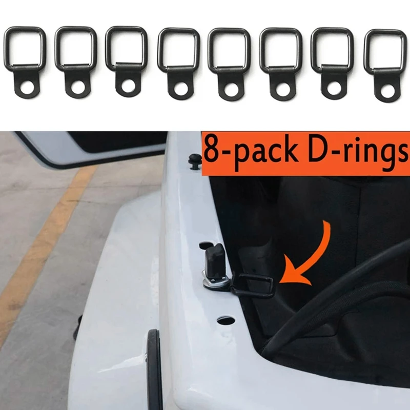 8Pcs Metal Pull Hook Anchor D Shape Cargo Tie Down Ring Retainer Fixings for Trailer Car Dropshipping