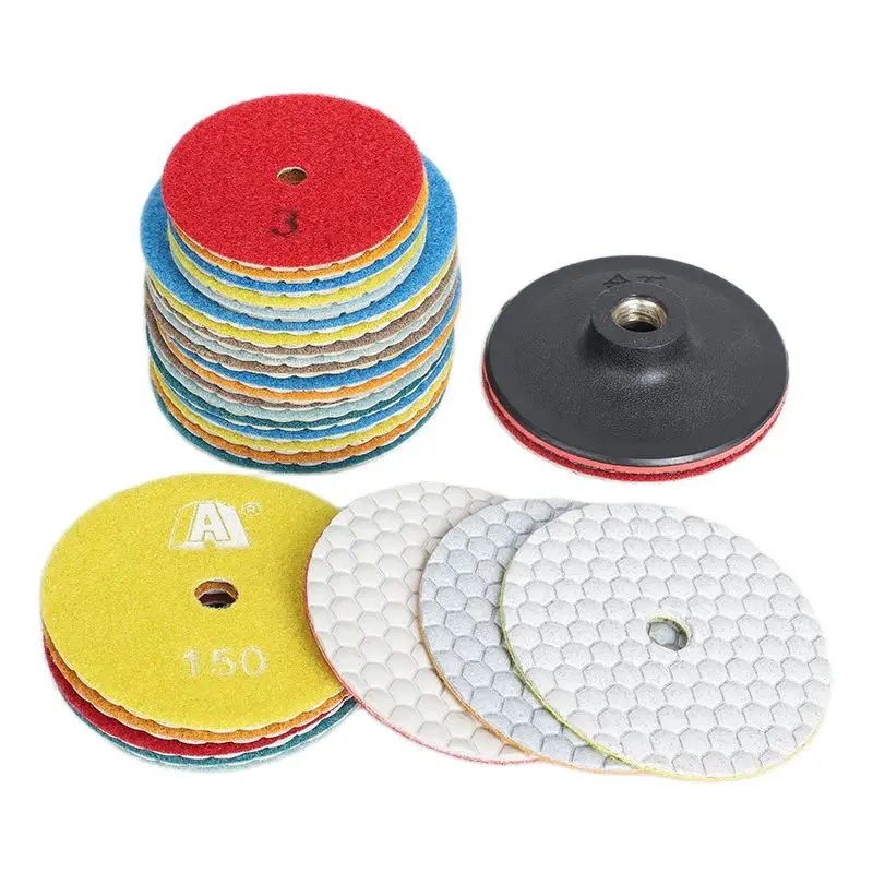 4 inch 100mm A Grade Dry Polishing Pad Sharp Type Flexible Diamond Polishing Pad For Granite Marble Stone Sanding Disc