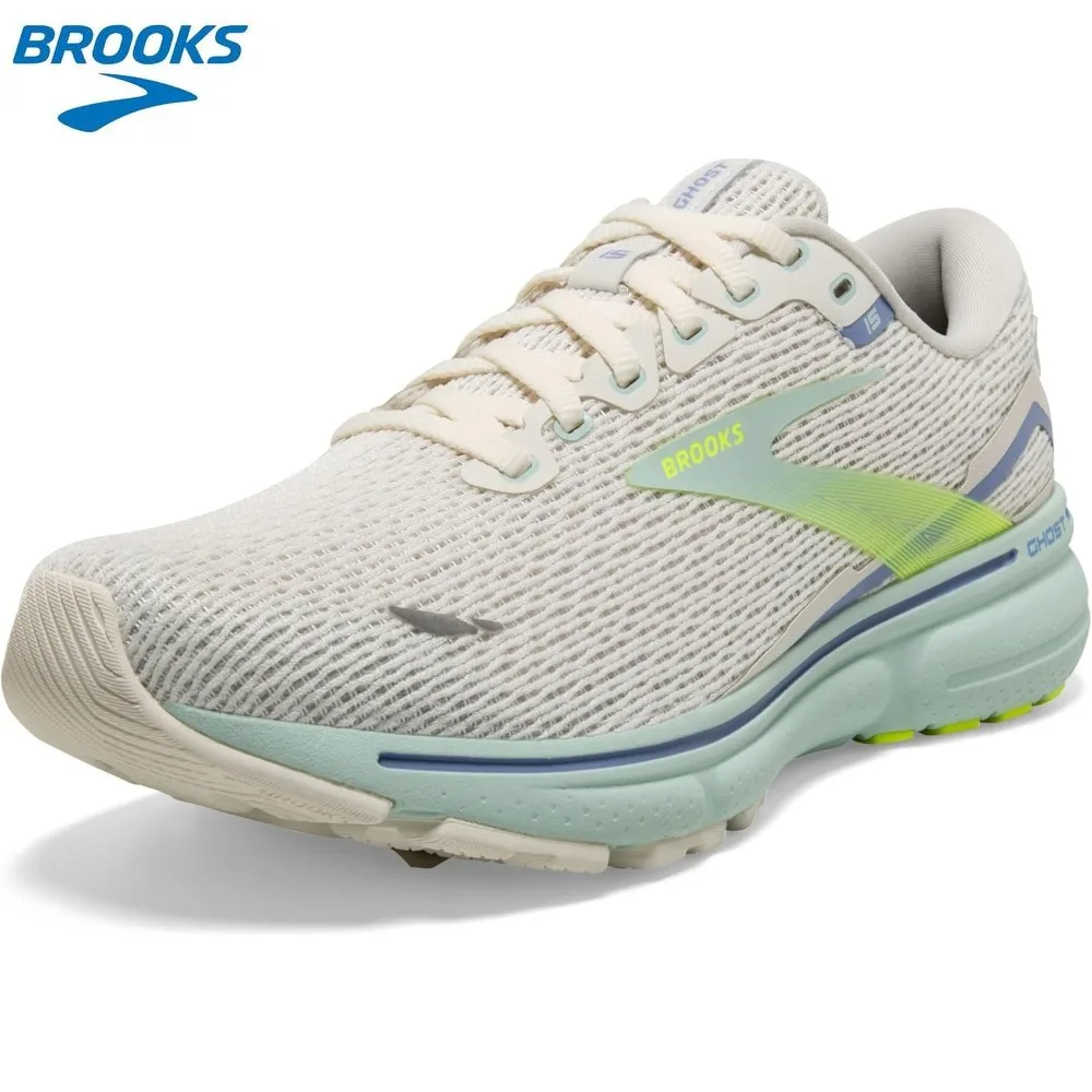 Brooks Women’s  Neutral Running Shoe Ghost 15 Men Long-Distance Road Sport Training Casual Sneakers