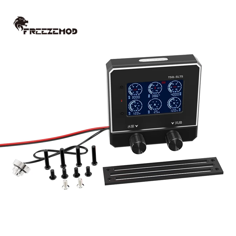 FREEZEMOD TSQ-SLTS PWM Fan Pump Controller 12-24V Intelligent Speed Adjust Manual Auto 2/3/4 Wire Water Cooling