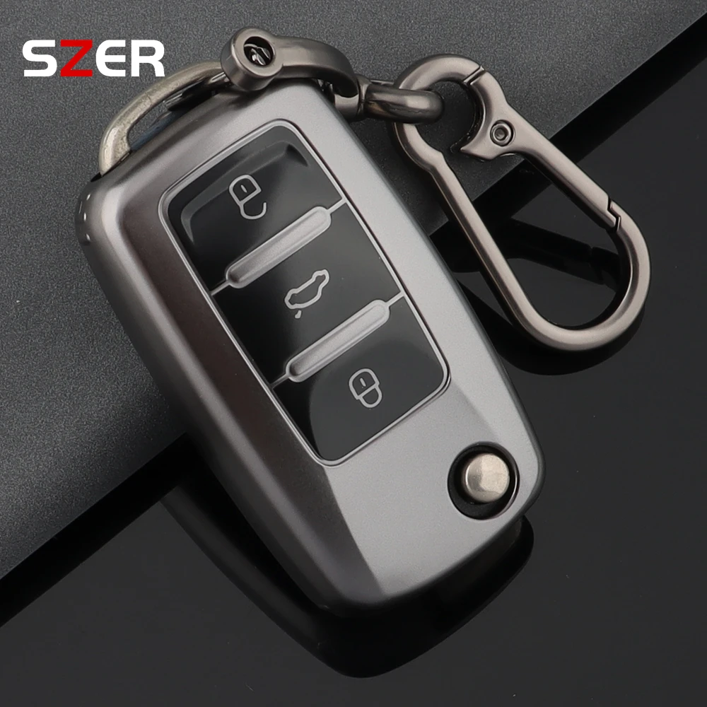 2 3 BTN TPU Car Flip Key Case Cover Shell For VW Volkswagen Amarok Polo Golf 4 5 6 MK4 Bora Jetta Altea Alhambra Passat B5 B6 B7 view 5