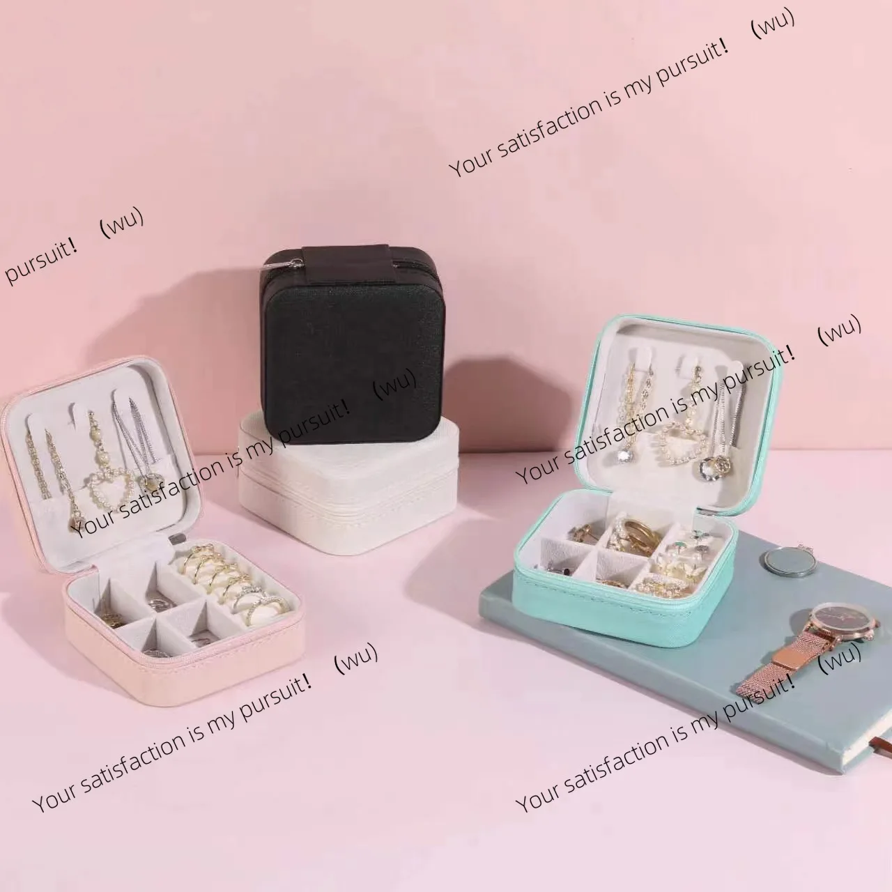 Korean Jewelry Storage Box Small Ring Earrings Jewelry Box Travel Portable Jewelry