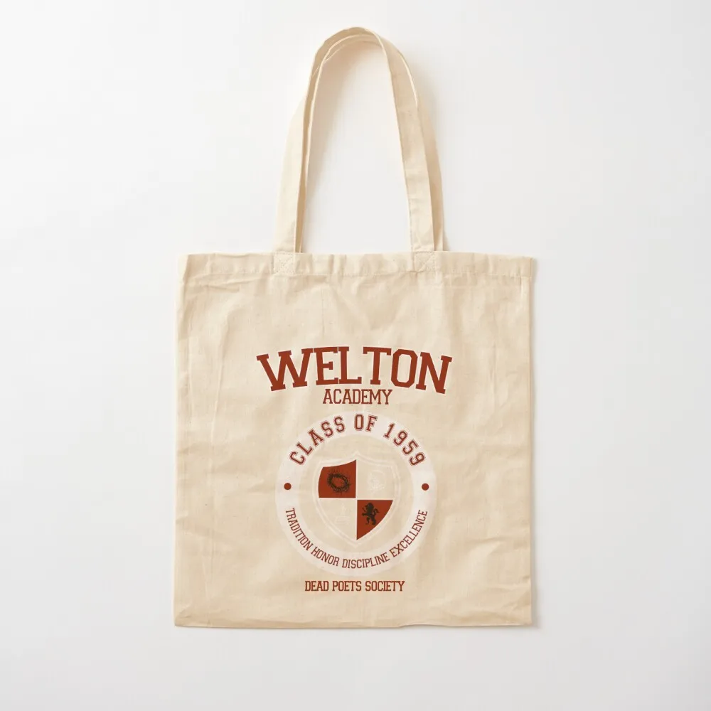 

Welton Academy Logo, Dead Poets Society. Tote Bag Customizable tote bag reusable shopping bags Canvas Tote Bag