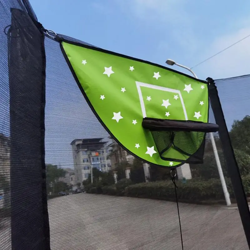 ห่วงบาสเก็ตบอลแทรมโพลีน กระดานตะกร้าน้ําหนักเบาสําหรับเด็ก ห่วงบาสเก็ตบอลสําหรับอุปกรณ์เสริมแทรมโพลีน Dunk Fit สําหรับทุกวัย