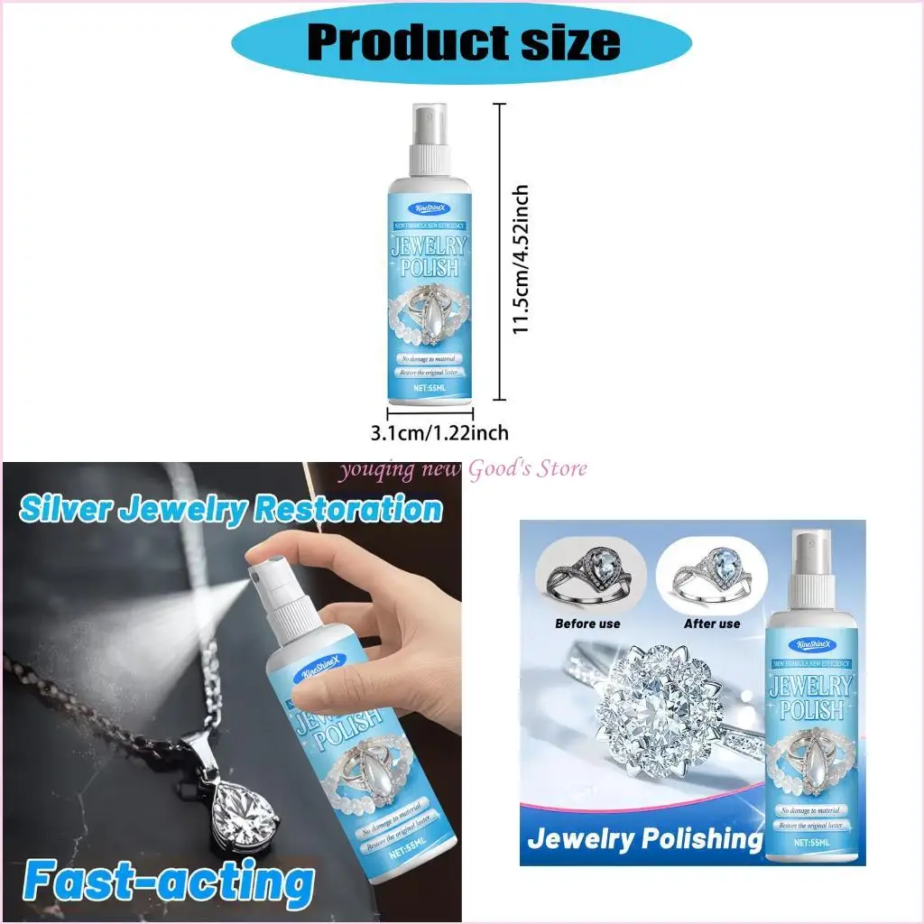 57QA Professional Strength Silver Polisher Liquid Makes Jewelry Look Brand New Again