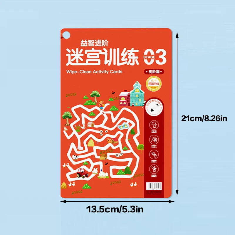 ความเข้มข้นหนังสือการฝึกอบรมReusable Practice CopybookปากกาควบคุมการฝึกอบรมMontessoriสําหรับหนังสือการศึกษาเด็กความเข้มข้นเขาวงกต