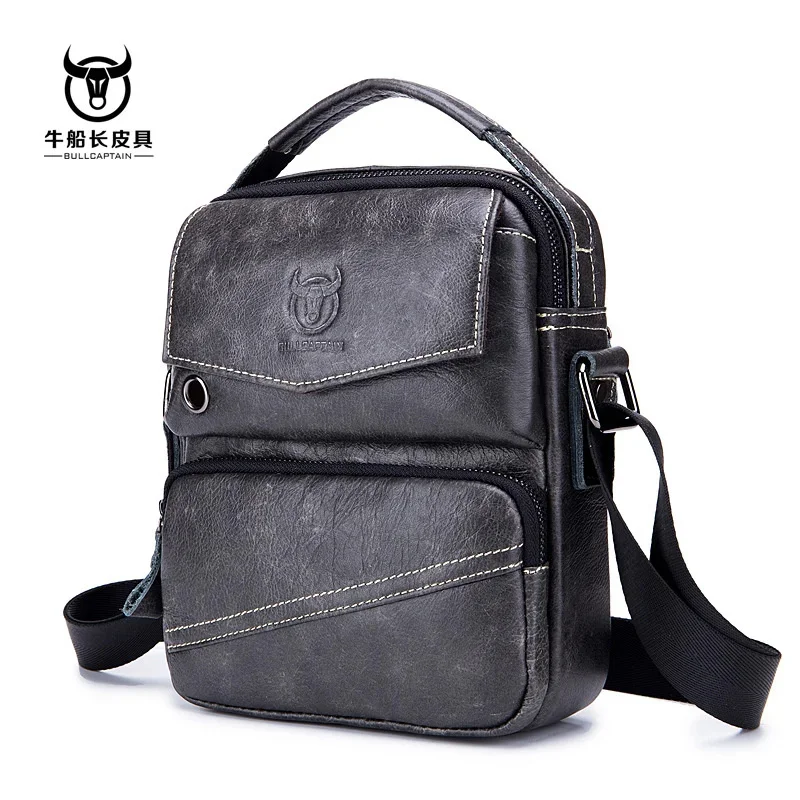 Bolsa Crossbody de couro genuíno para homens, bolsa de ombro para pequenas empresas, saco mensageiro masculino, Sac, 2024