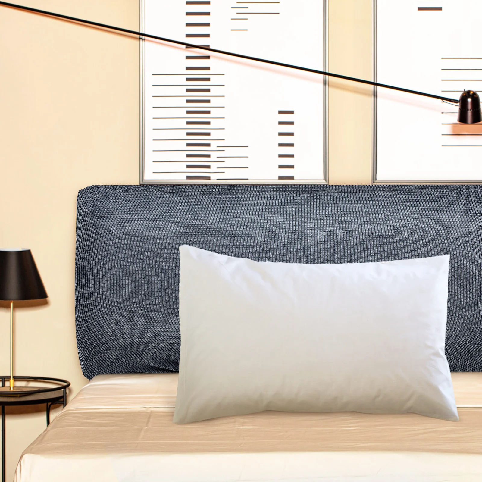 Cover Polyester Headboard Protector Double Protective Sleeves Stretch Bed Office Furniture