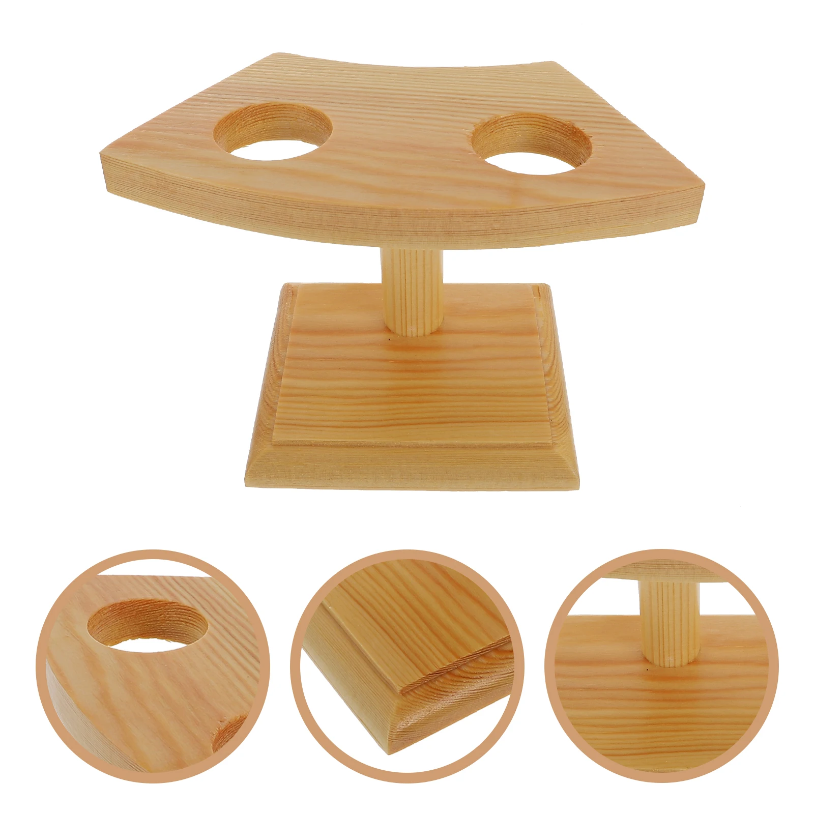 

Sushi Display Stand Ice Cream Cone Rack Stands Sweet Serving Holder Wooden Frame