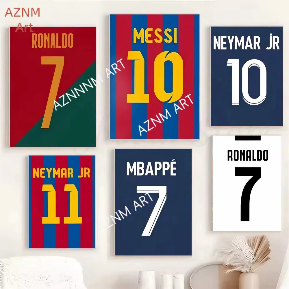 1PC Famous Football Legend Poster Art Waterproof Paper Coffee House Bar Room Wall Decor