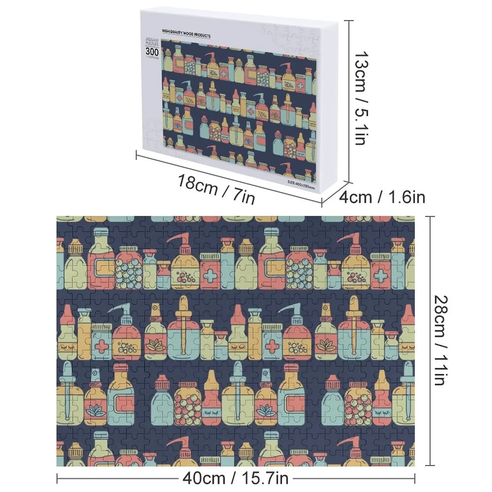 زجاجات الصيدلة بازل قطع اسم مخصص لعبة طفل لعبة الأطفال صورة مخصصة شخصية للأطفال لغز #5