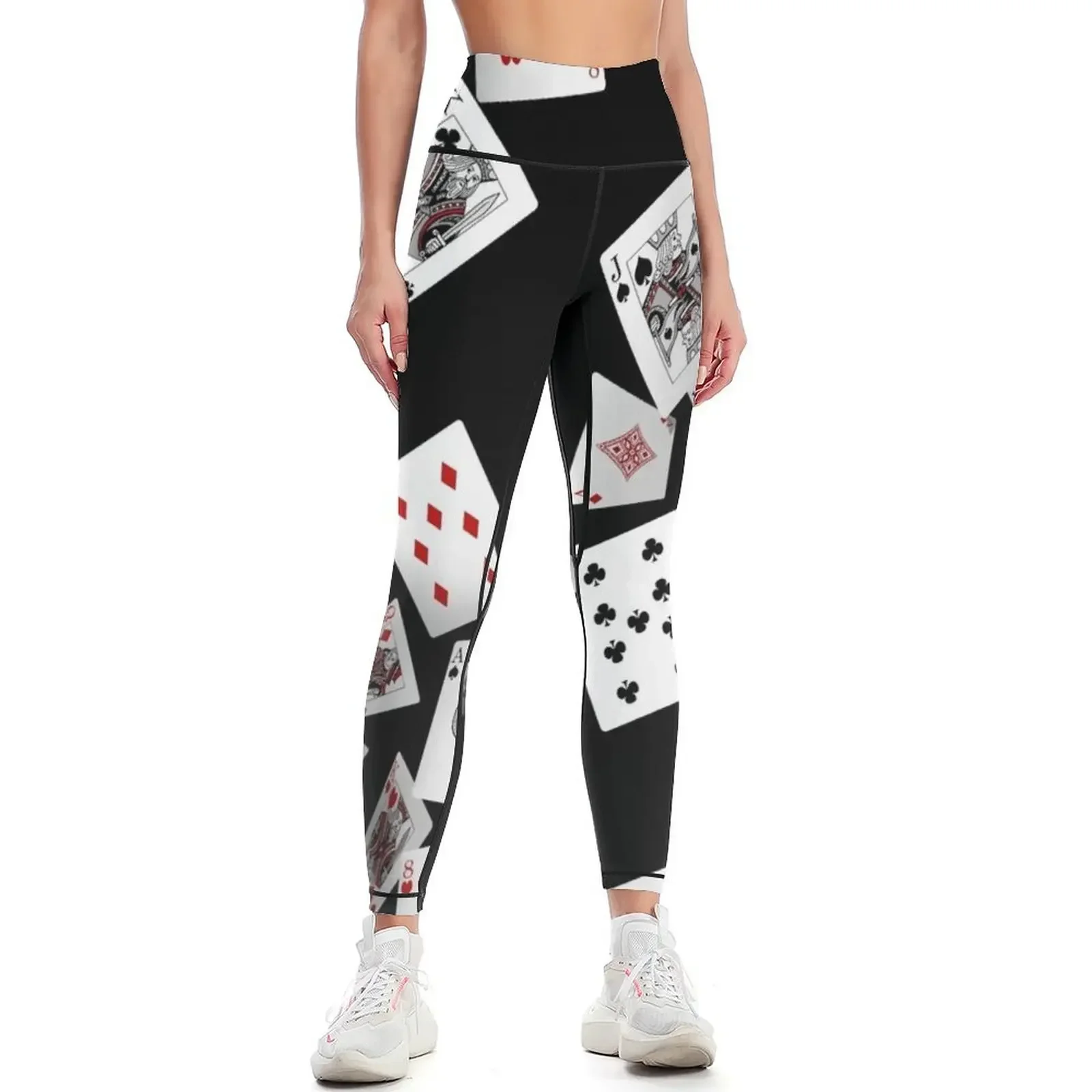 

Falling Cards Leggings Women's fitness Women's sportswear jogging pants flared Womens Leggings