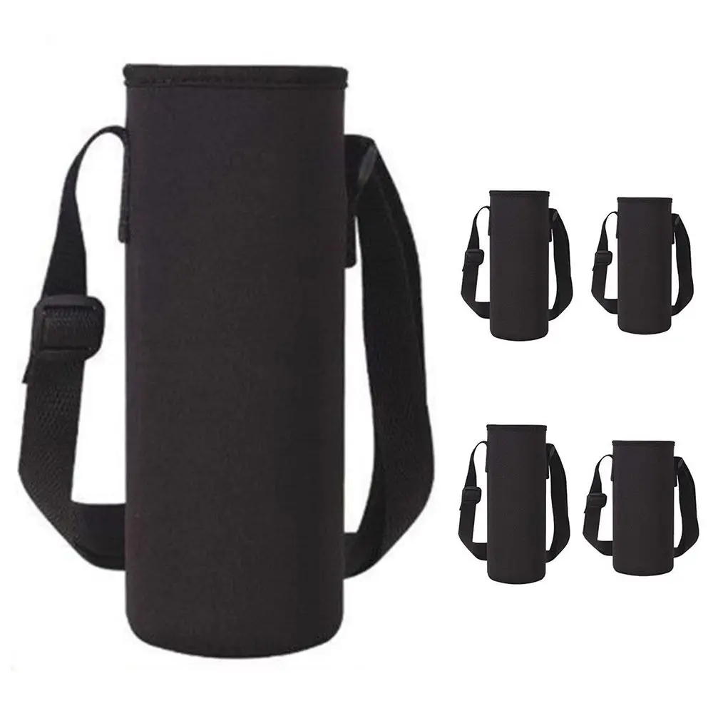 New 600-1500ML Insulated Cup Cover with Shoulder Strap Heat-insulating Glass Cup Sleeve Non-slip Bottle Bag