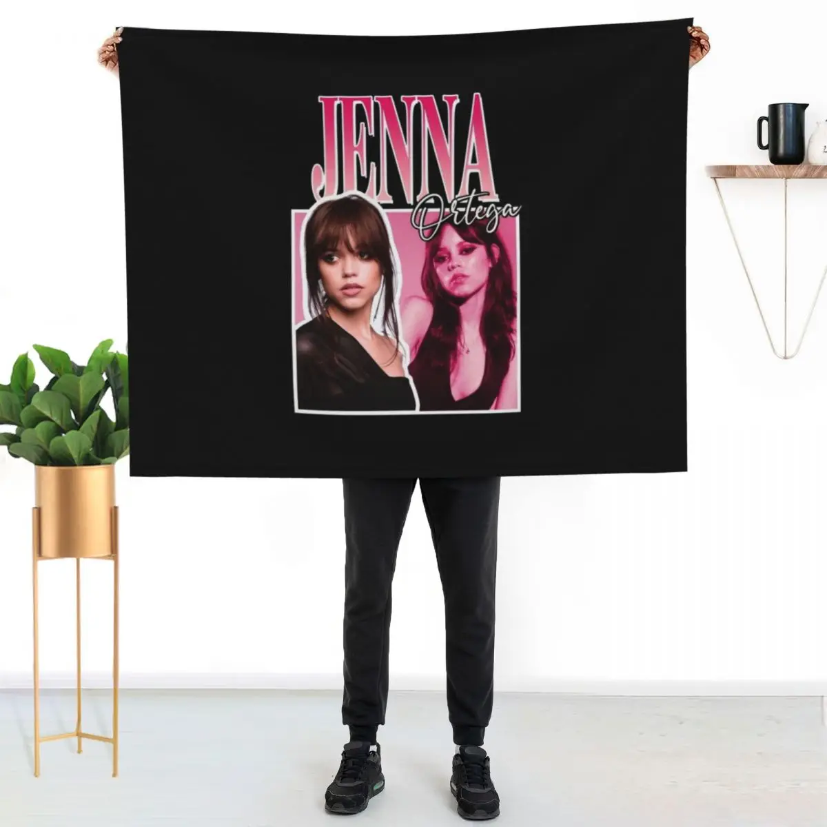 Jenna Ortega Throw Blanket For Baby Sofas Flannel Fabric blankets ands Thermal Luxury Thicken Blankets