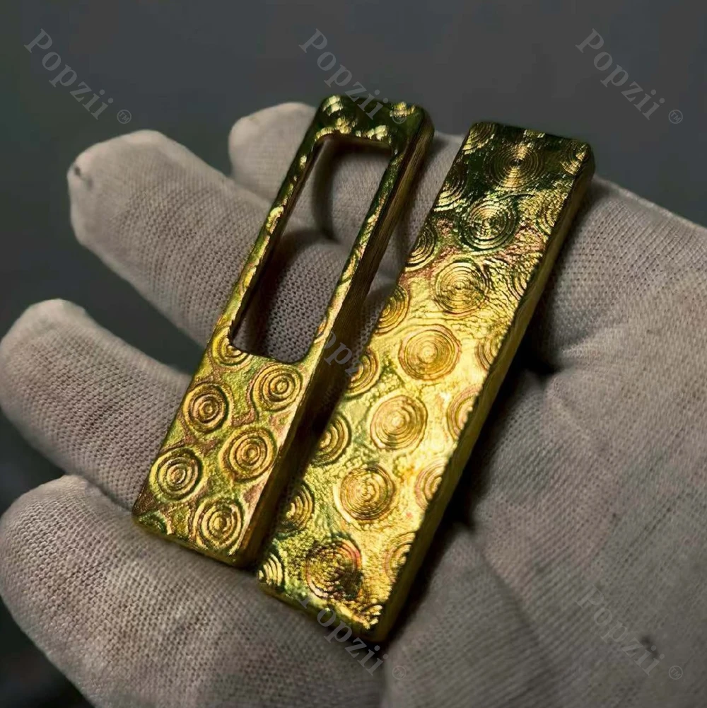 LAUTIE Choc EDC Mokume Up And Down Shell DIY Mechanical Push Slider Metal Juguetes Anti Ansiedad  Decompression Toy