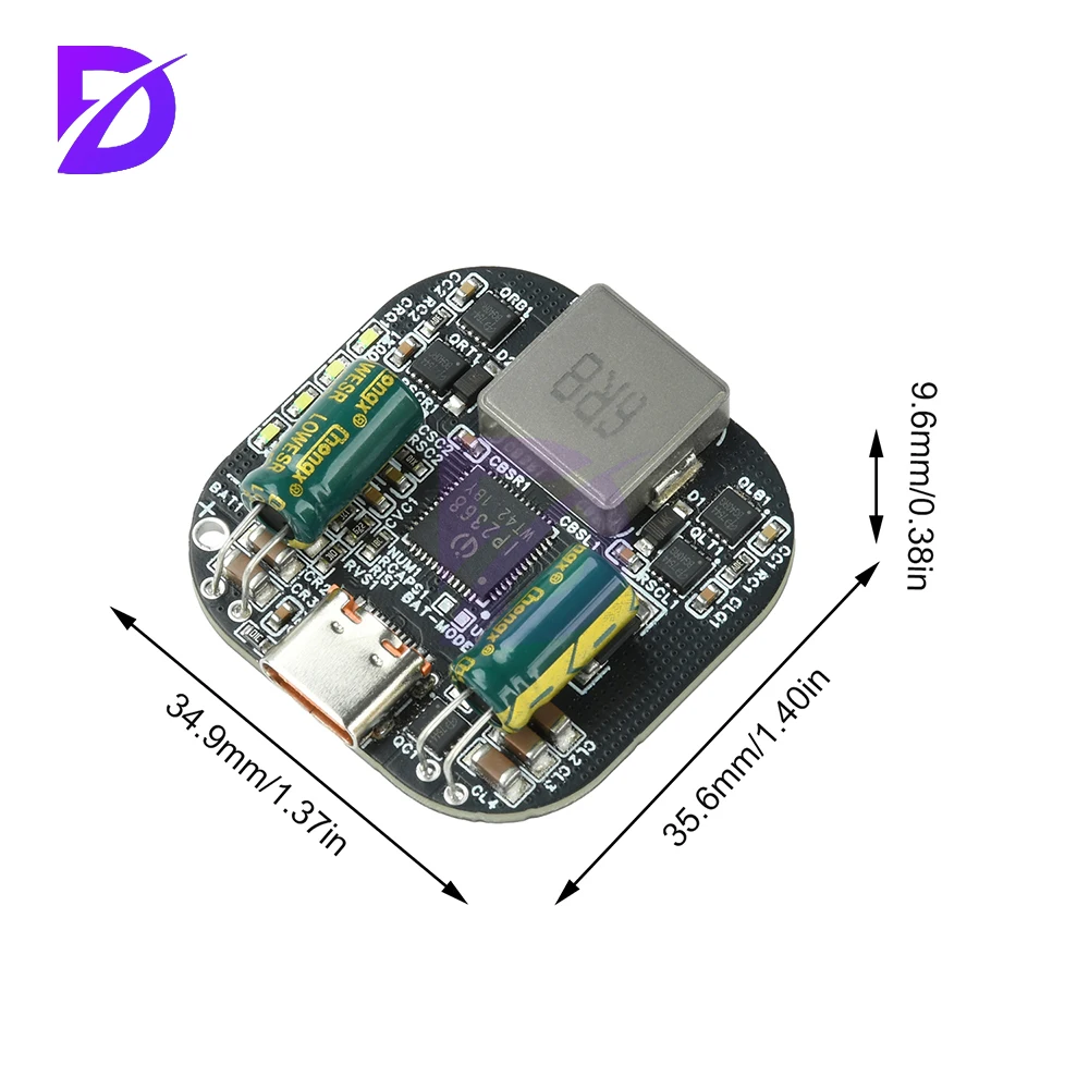وحدة حماية شاحن ثنائية الاتجاه عالية الطاقة IP2368 2-5S تدعم PD100W Boost Buck شحن سريع واجهة من النوع C