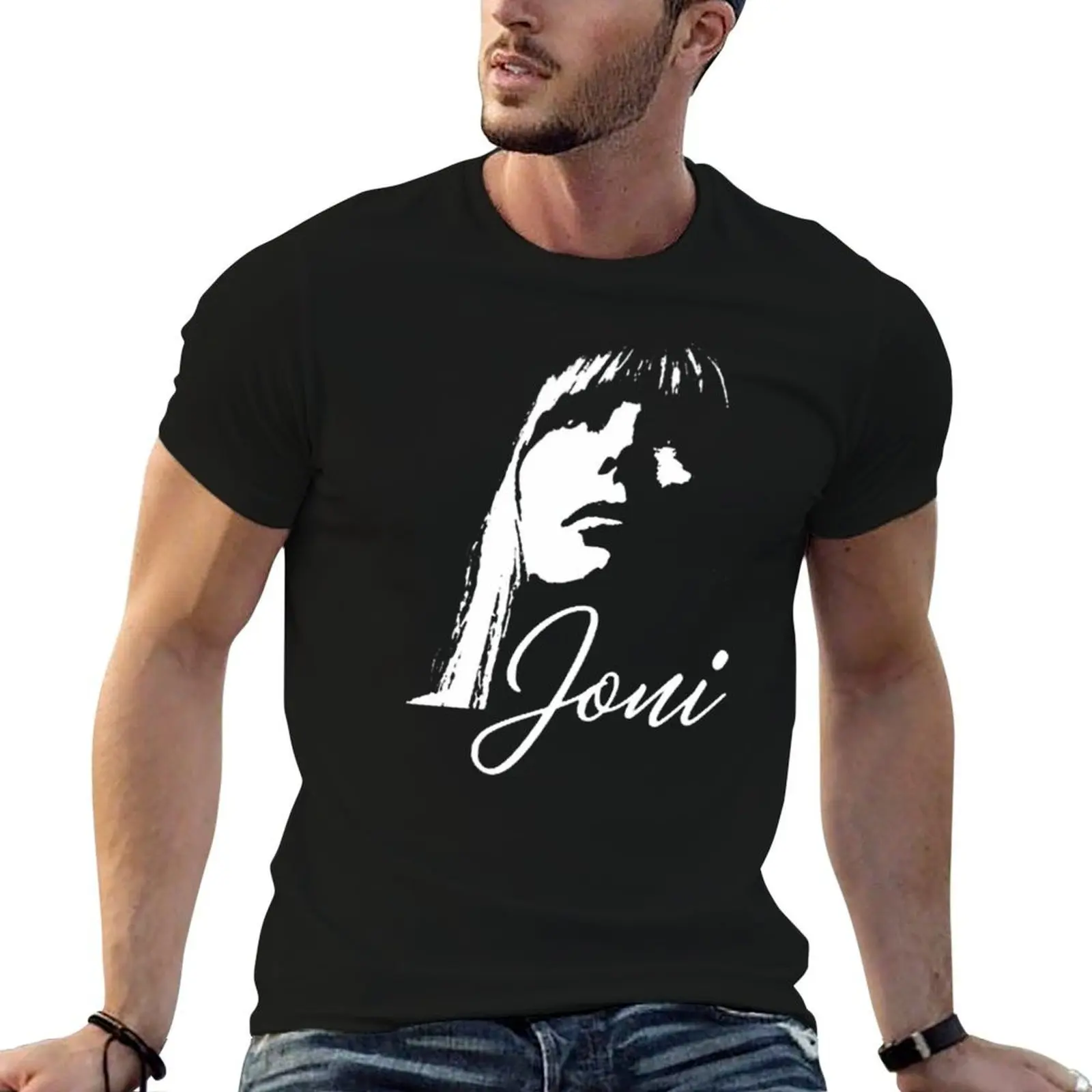 Camiseta Joni Mitchell Joni para homem, camisetas de algodão macio para homem, camisetas de algodão de alta qualidade