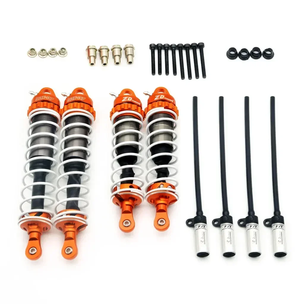 4PCS ZD Racing RC Auto Schokken Absorber Demper Kit voor 1/7 RC Losi Mojave DBX-07 Desert Buggy Metalen voor en Achter RC Auto Onderdelen