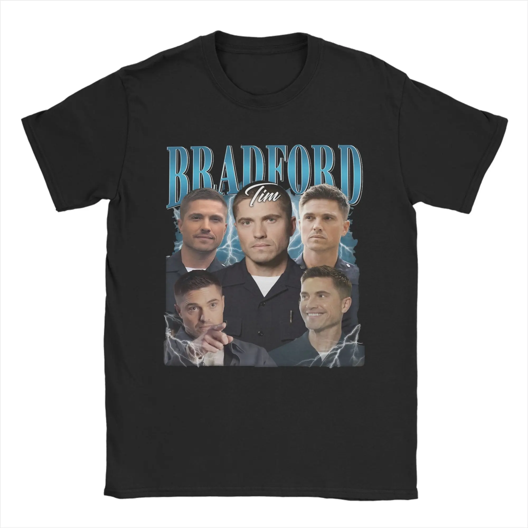 Bradford Tim Retro 90s The Rookie T Shirts Men's Pure Cotton Vintage T-Shirt O Neck Tees Short Sleeve Clothes New Arrival