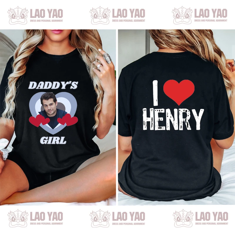 Henry Cavill Y2k Clothing Retro 90s Streetwear Tops Graphic T Shirts Sportswear Man Harajuku Alphabet T-shirt Kpop Goth Clothes