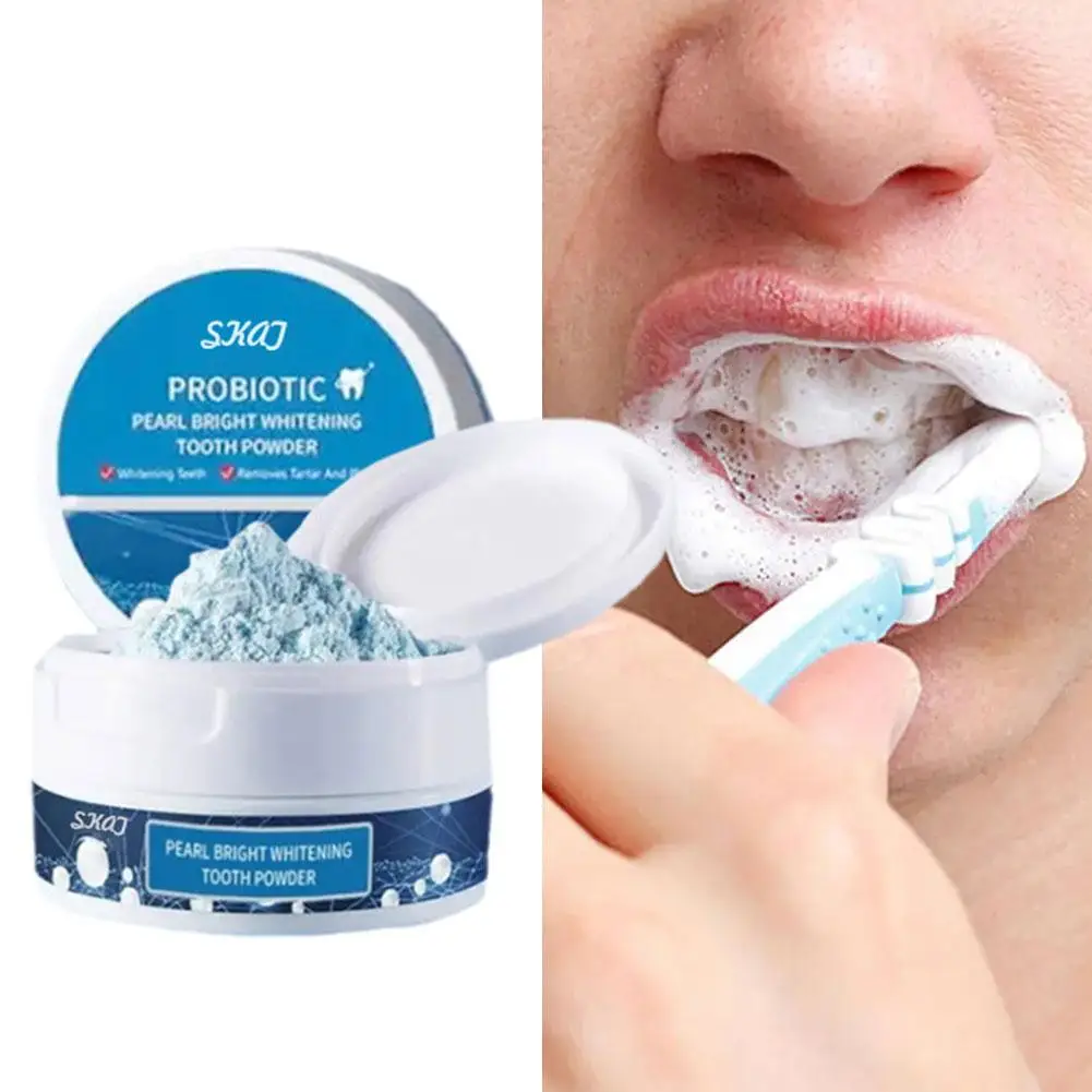 Polvo blanqueador de dientes perla, cuidado dental, limpieza bucal, esencias de perla, higiene bucal Natural, pasta de dientes, cuidado bucal, 50g