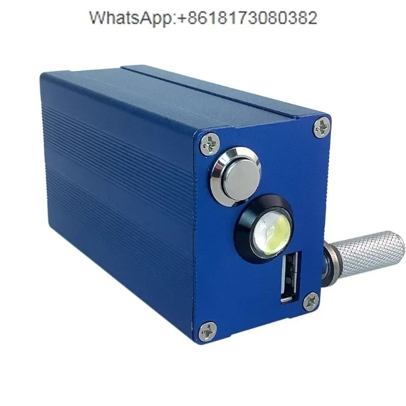 Hand cranked generator, hand cranked cigarette lighter