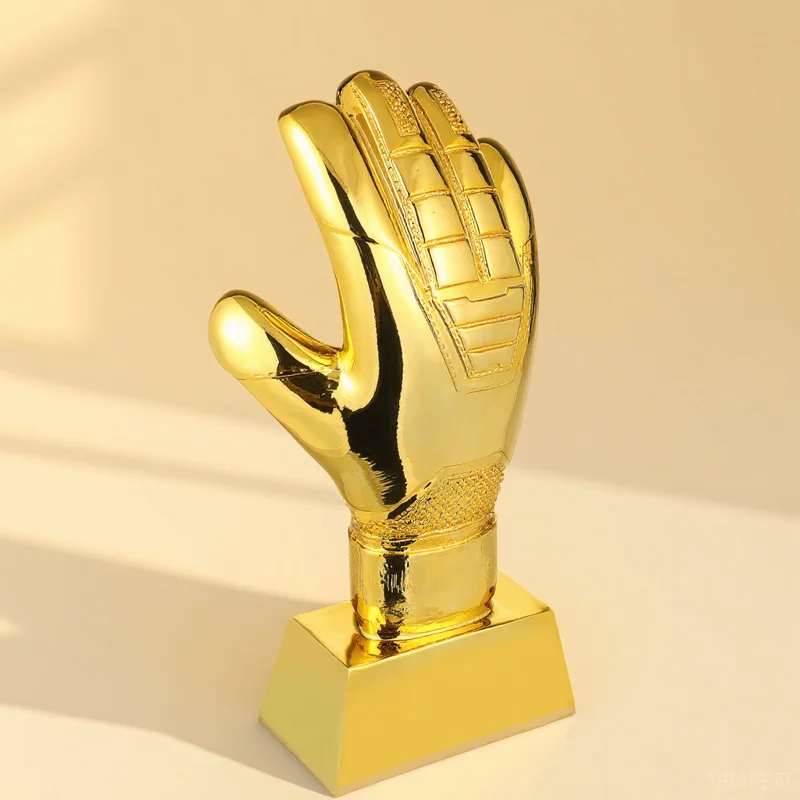 

Goalkeeper Glove Trophy Decorative Exquisite Award for Soccer Competition Party Favor Compact Wear Resistant Desktop Decoration