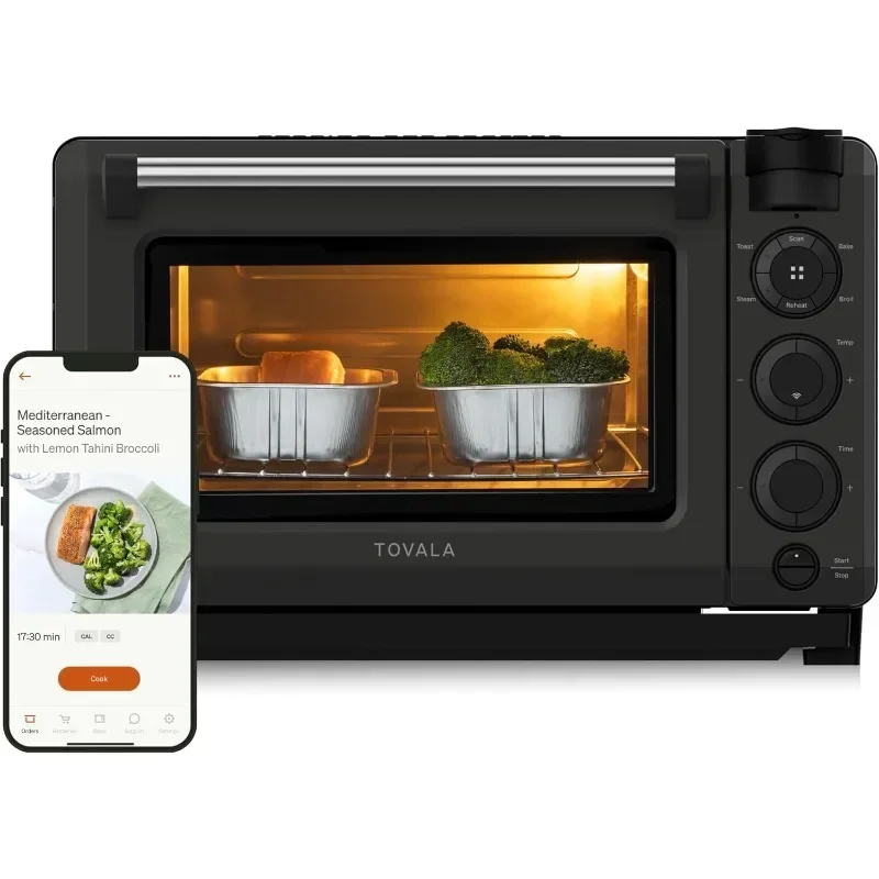 Smart Oven Pro, Convection Oven - Steam, Toast, Air Fry, Bake, Broil, Reheat - Smartphone Control Steam & Air Fryer Oven Combo