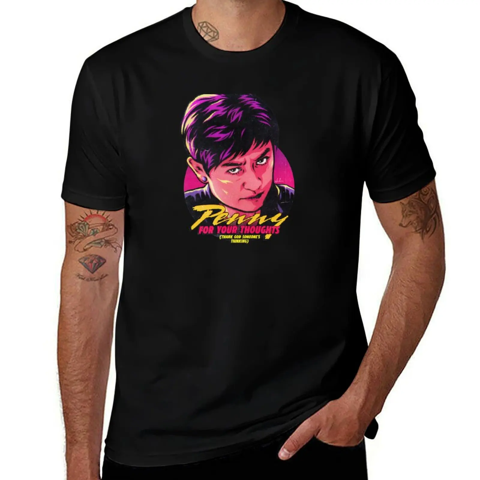 Penny For Your Thoughts T-Shirt Basic Solid Tee for Daily Use T-Shirt