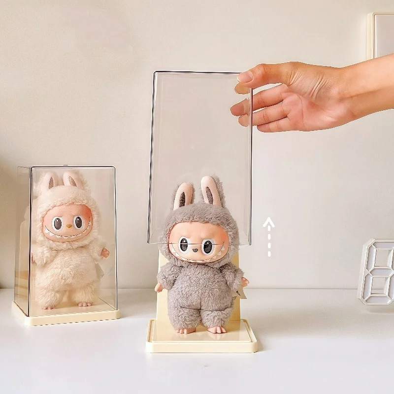 

Labubu Transparent Bubble Storage Display Stand for Single Collectible Blind Box Vinyl Toy Office Figurine Organizer Holder