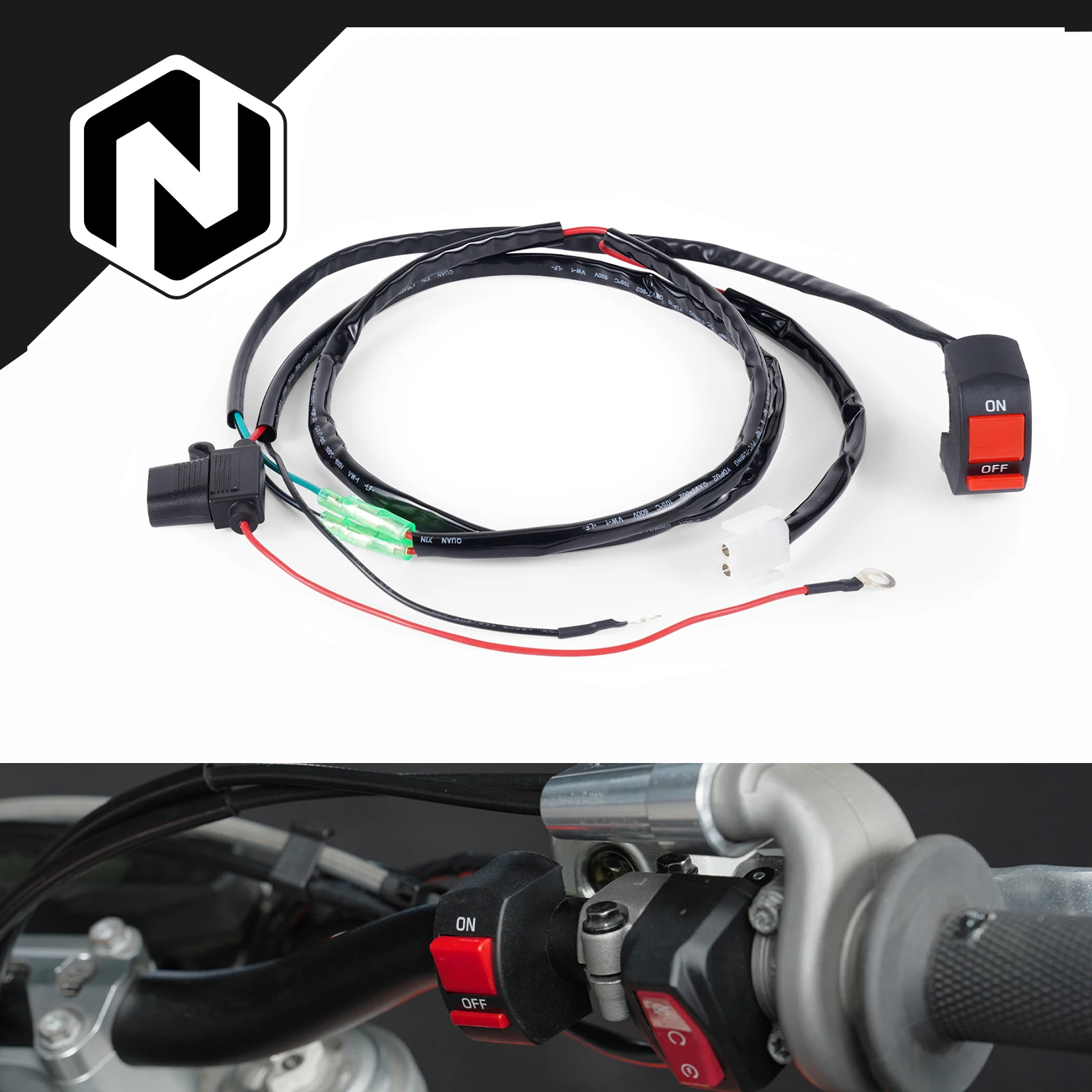 

NICECNC For KTM SX 125 2017-2025 Fan Cable with Switch Kit SXF 450 XC 300 XCF 250 17-25 For Husqvarna TX300 FX450 GasGas EX300