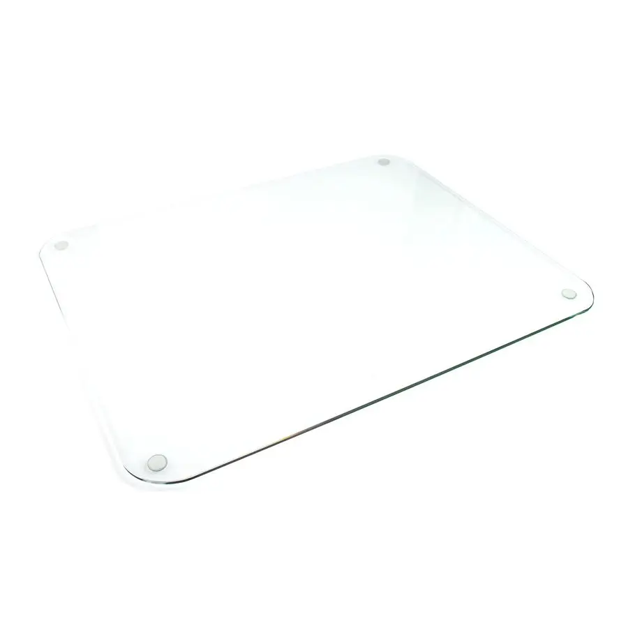 

FCDE2036G Desk Pad w Silicone Feet, Tempered Glass, 36Inch Wx20Inch D, Clear