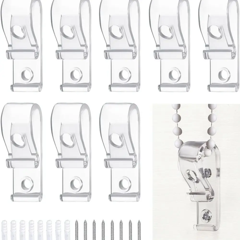 Universal Curtain Support Hooks Double Hole Mounting Brackets For Roller Blinds Roman Poles Drapery Hardware Fitting Base