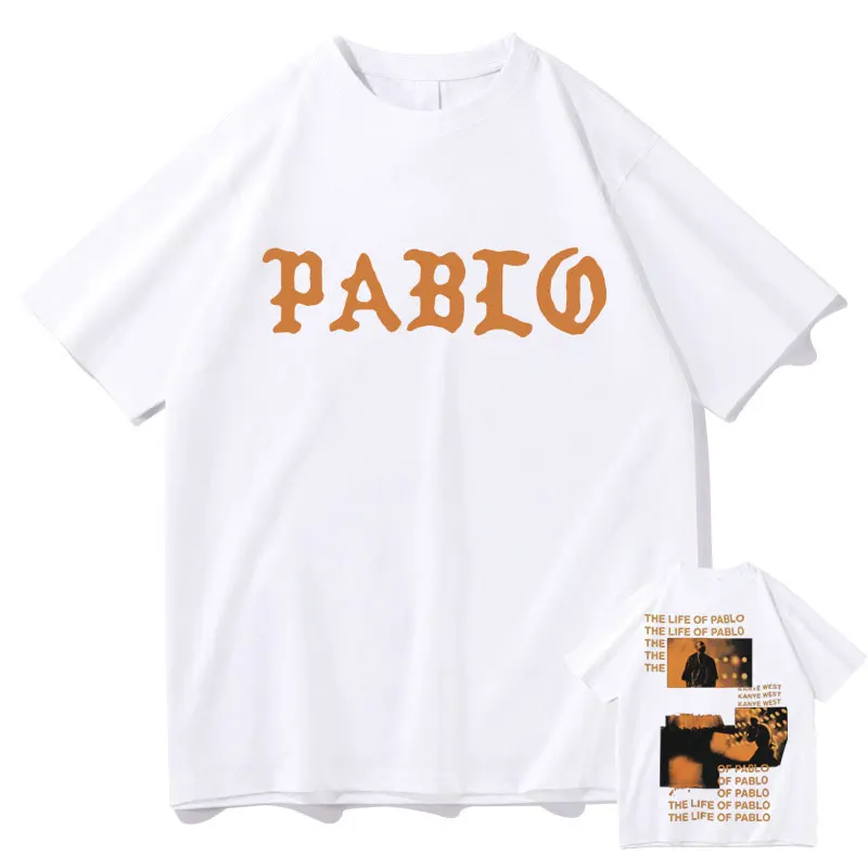 Kanye West THE LIFE OF PABLO Album Music Print Tshirt Summer Men's Brand Oversized Streetwear Men Women Fashion Cotton T-shirts