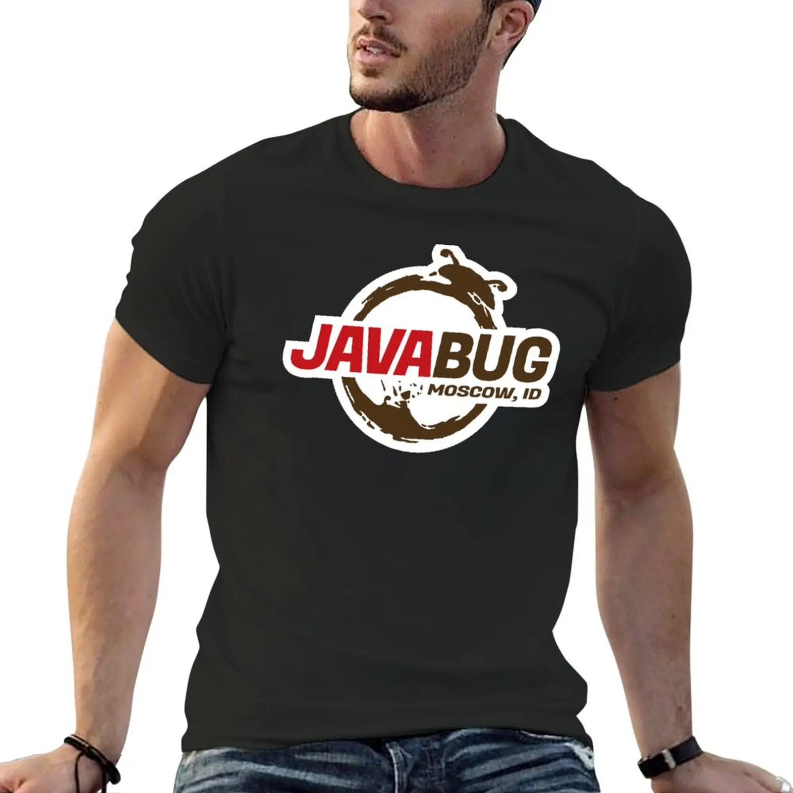 

Java Bug Coffee Mug Ring Logo Moscow Idaho T-Shirt vintage anime shirt kawaii clothes plus sizes Men's cotton t-shirt