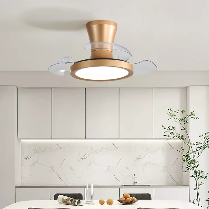 LED Modern Minimalist Ceiling Fans 6 Colors Electric Fan Lamp For Bedroom Study Room Dining Room Multifunctional Indoor Lighting