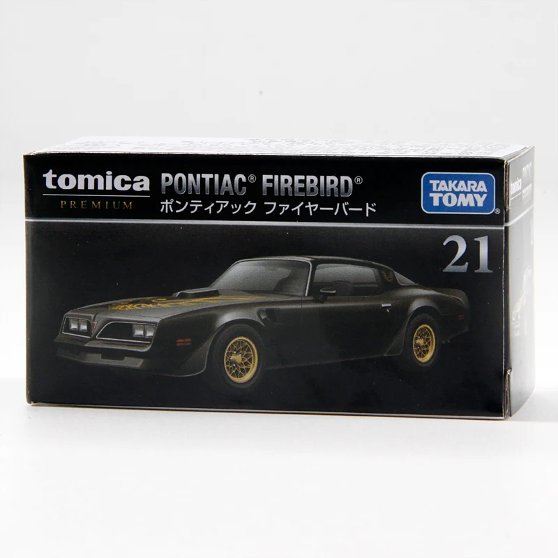 TAKARA TOMY จําลองรถเรือธงสีดํากล่อง TP21 Pontiac Firebird กีฬารถ,ของเล่นเด็ก,เด็กวันเกิดวันหยุดของขวัญ