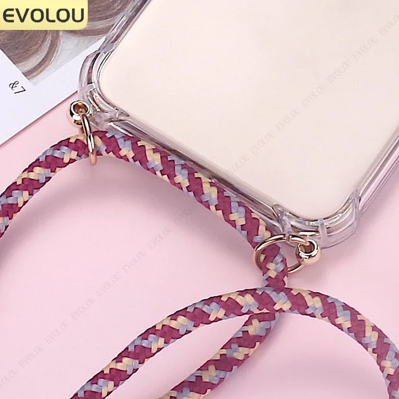 حافظة لهاتف Honor X9D 5G مقاومة للصدمات من السيليكون الشفاف حافظة ناعمة لهاتف Honor X9 D X70 Crossbody قلادة حزام الحبل #5