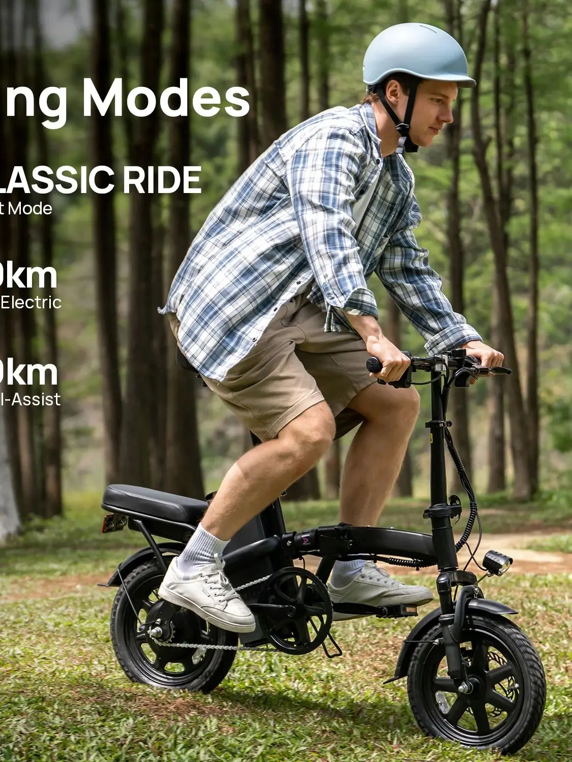 AliExpress URLIFE F1L ,14-inch All-terrain fat tire E-Mountain bike adult E-bike 250W 48V 7.5Ah battery Foldable Electric Bike