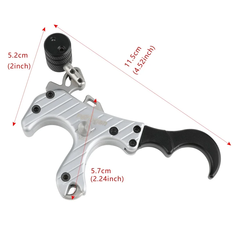 Compound Bow Release Aids 3/4 Finger Replaceable Aluminum Thumb Trigger Grip for Outdoor Archery Shooting Accessories