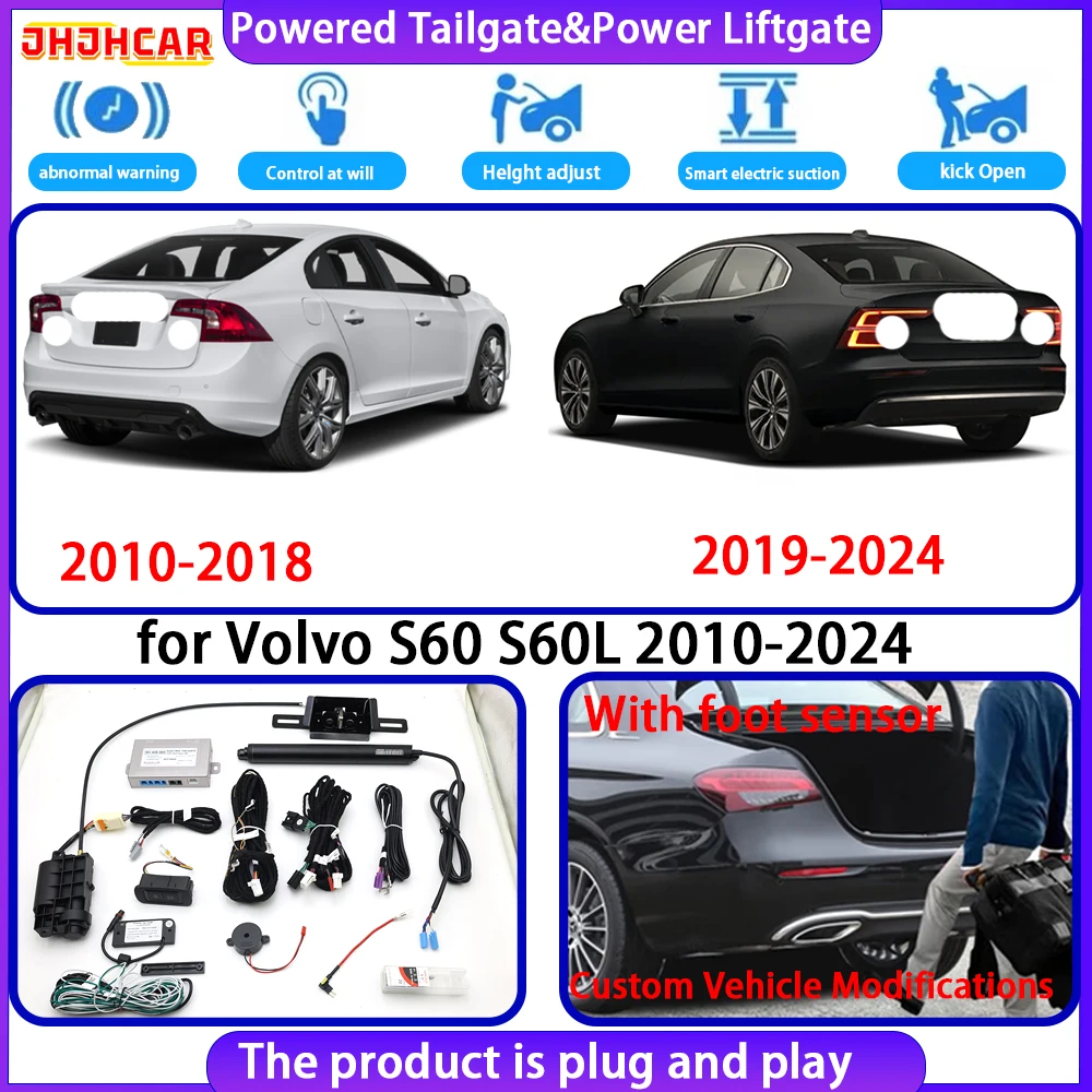 JHJHCAR for Volvo S60 S60L 2010-2024 Smart Automatic Electric Powered Tailgate Power Liftgate Tailgate System Power Back Door